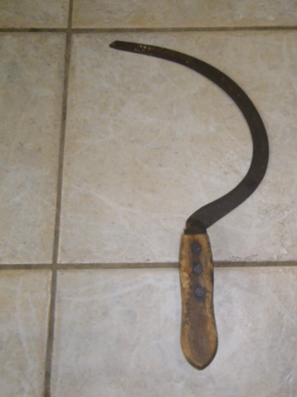 Vintage Antique Village Blacksmith Farm Hand Scythe Sickle Rustic Home Decor